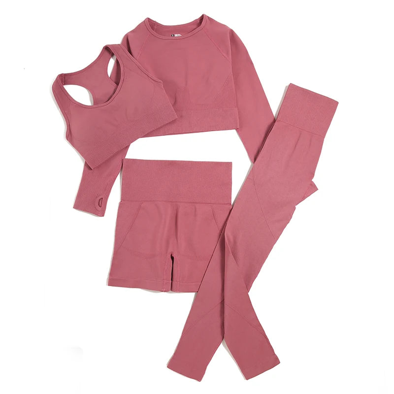 Women Fitness Tracksuits Sports Two/ Three/ Four Piece Set