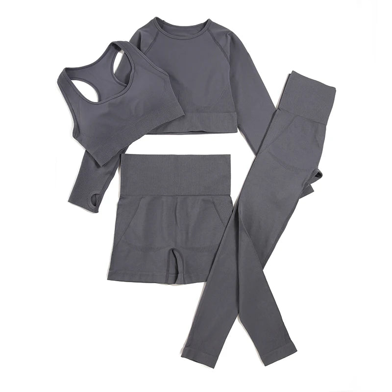 Women Fitness Tracksuits Sports Two/ Three/ Four Piece Set