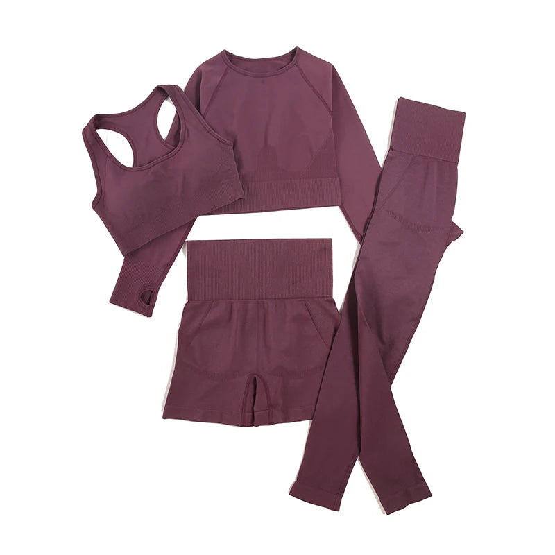 Women Fitness Tracksuits Sports Two/ Three/ Four Piece Set
