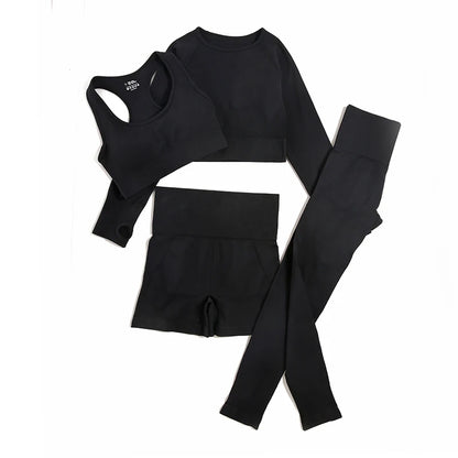 Women Fitness Tracksuits Sports Two/ Three/ Four Piece Set