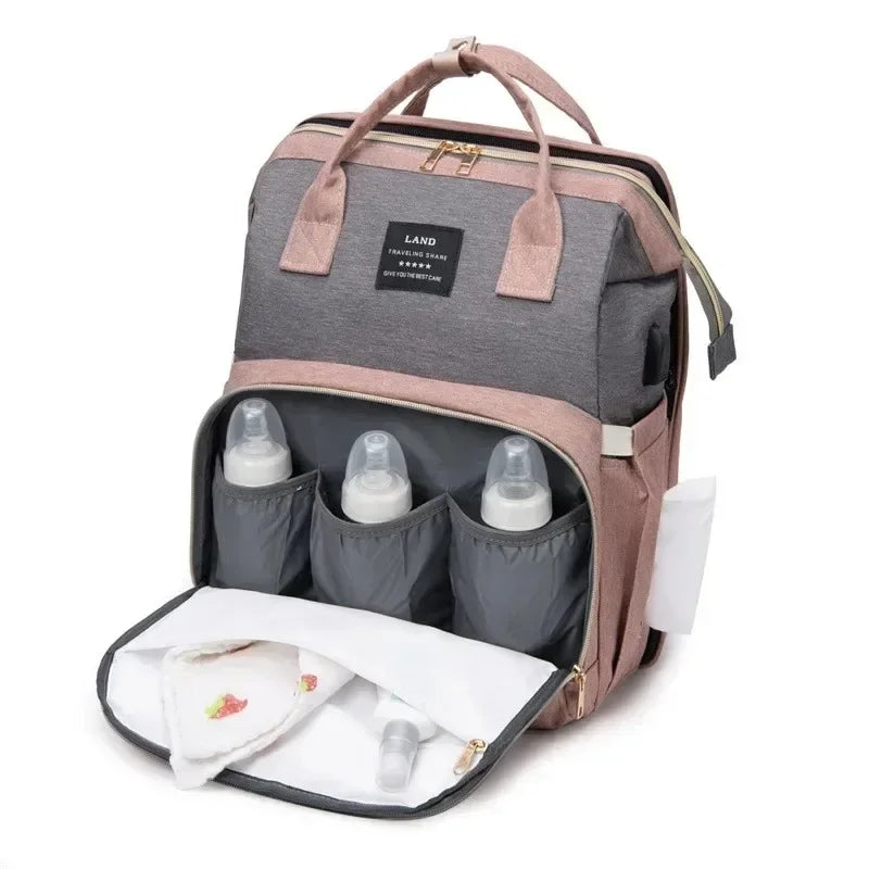 Foldable Diaper Bag + Baby Bed
